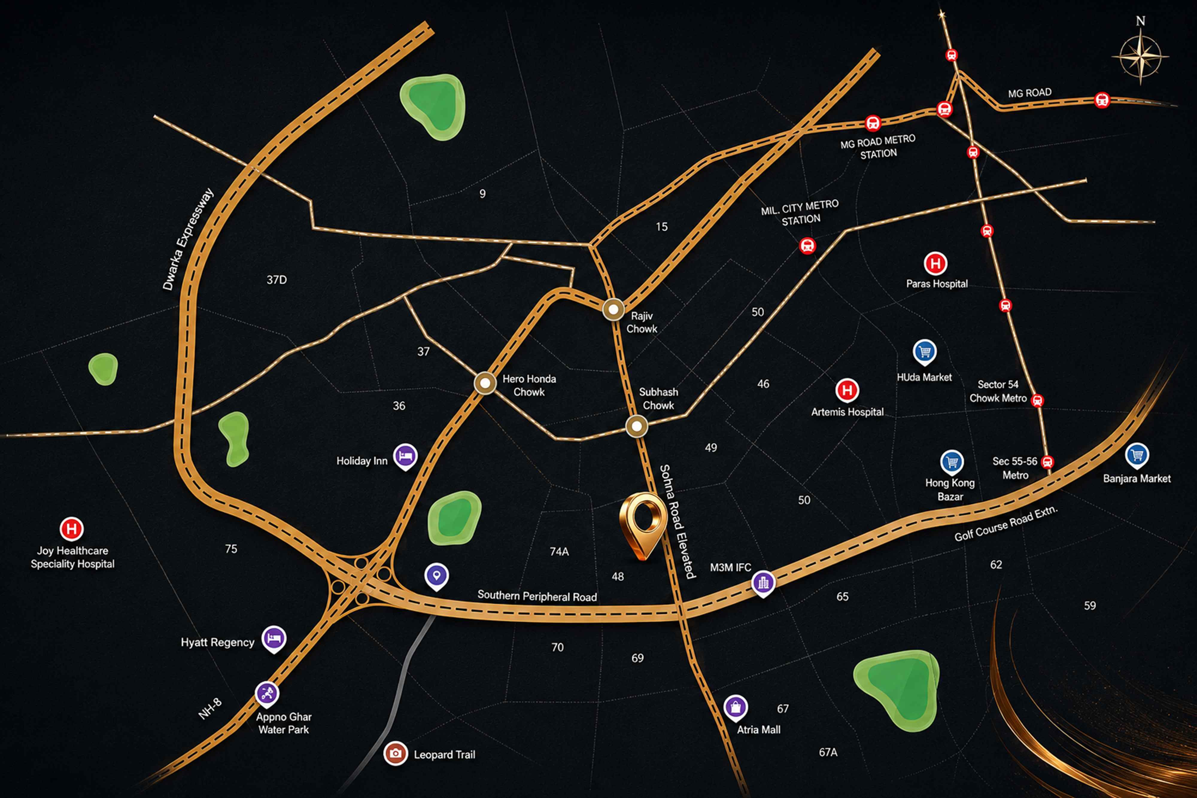 Aura Vantaje Location Map